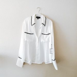 NWT • Nordstrom • Laundry by Shelli Segal • white button up blouse